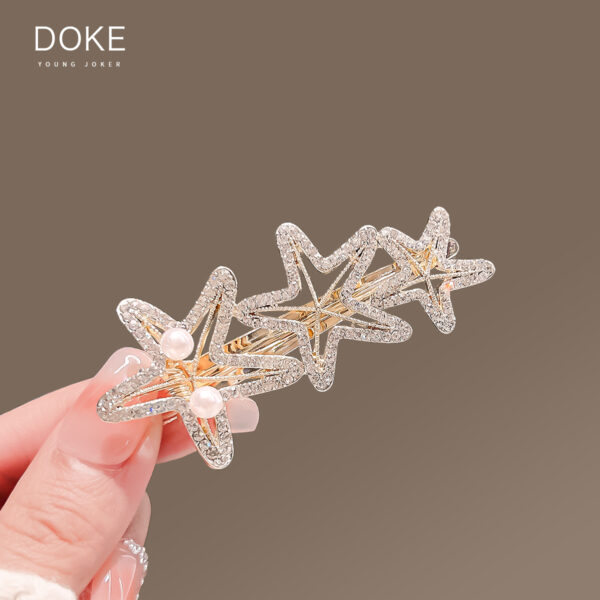 Starfish pearl hairpin women’s spring and summer bangs clip side clip rhinestone hairpin